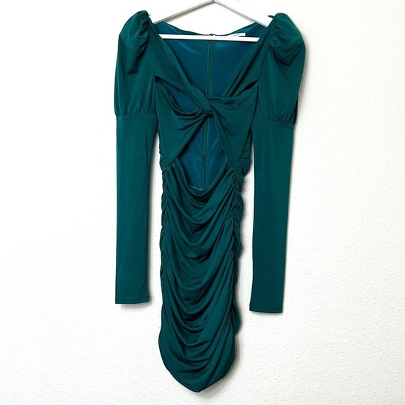 TULAROSA Eloise Mini Dress in Botanical Green Mini Dress - Picture 2 of 5